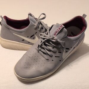 Nike SB Nyjah 1's Gray and Maroon Men's Sneakers
